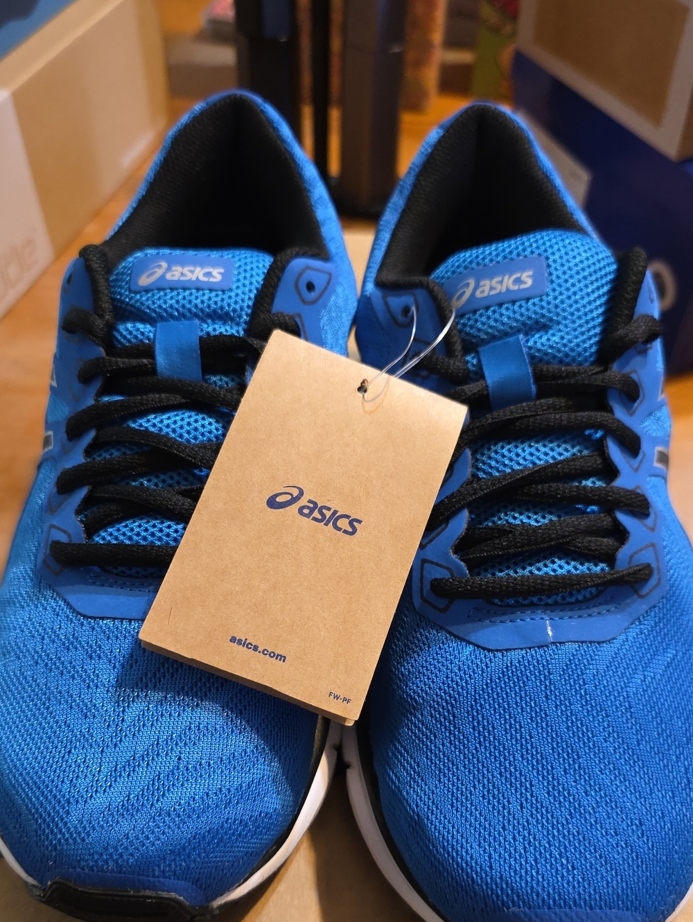 ASICS-S Men’s Gel-Zaraca 5 B-Size 8-Bright Blue Athletic Shoes with Black Laces